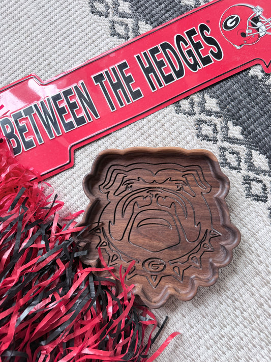 Bulldog Catch-All Tray – Handmade in Cherry, Maple, or Walnut