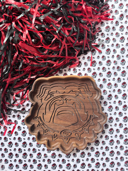 Bulldog Catch-All Tray – Handmade in Cherry, Maple, or Walnut