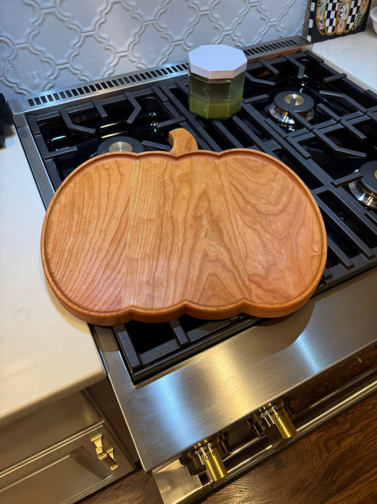 Pumpkin-Shaped Charcuterie Board – Personalized - Walnut, Maple, or Cherry