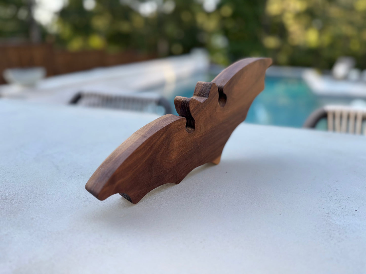 Bat-Shaped Tray – Handmade in Pine, Cherry, Maple, or Walnut (3 Sizes)