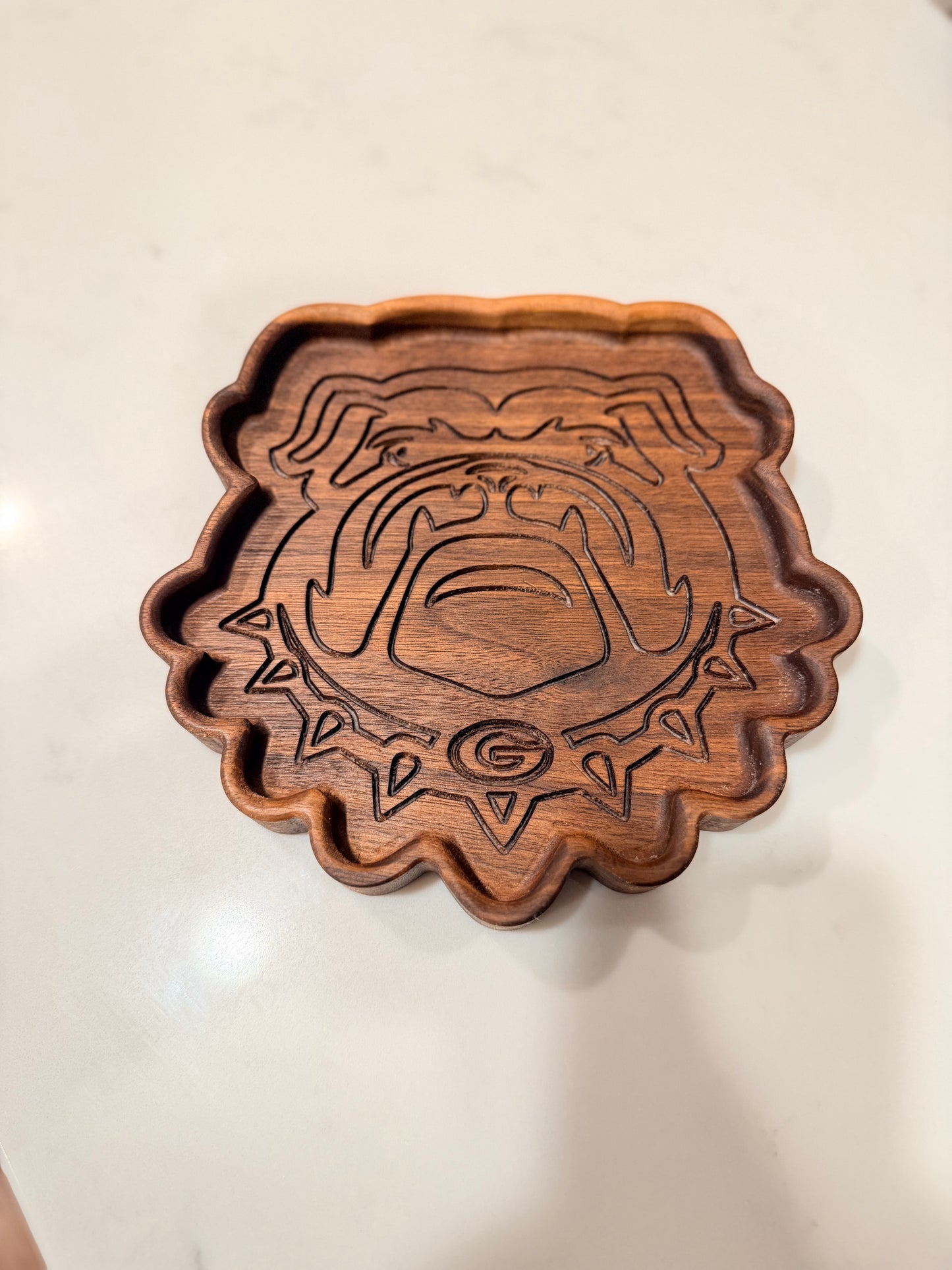Bulldog Catch-All Tray β Handmade in Cherry, Maple, or Walnut
