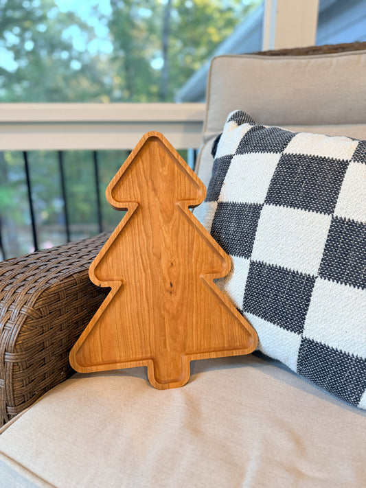 Christmas Tree Charcuterie Board — Cherry, Maple, Sapele, or Walnut