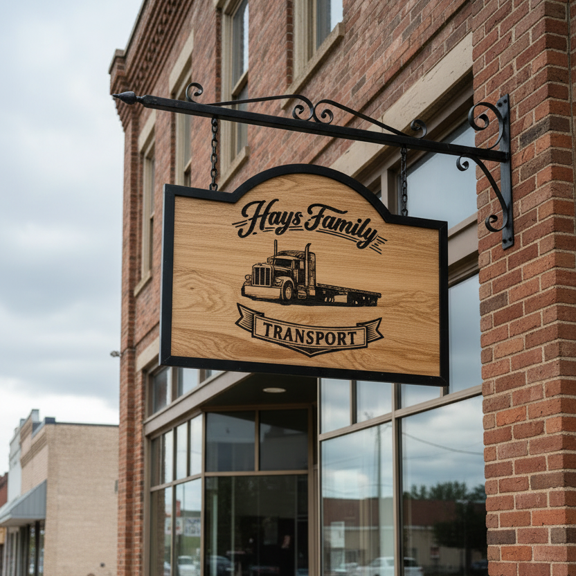 Custom Wood Business Sign | Personalized Logo Sign | Handmade Business Wall Decor