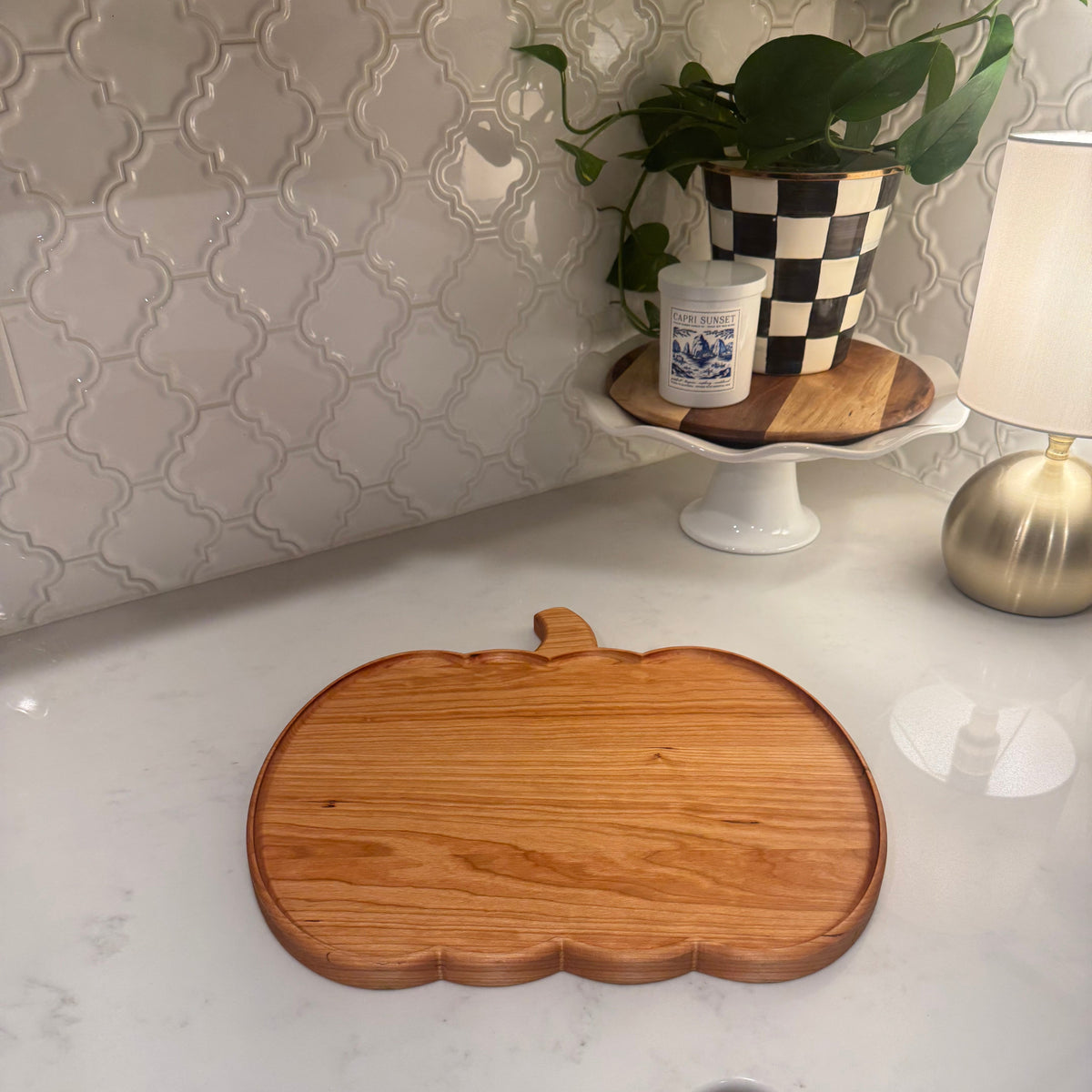 Pumpkin-Shaped Charcuterie Board – Personalized - Walnut, Maple, or Cherry