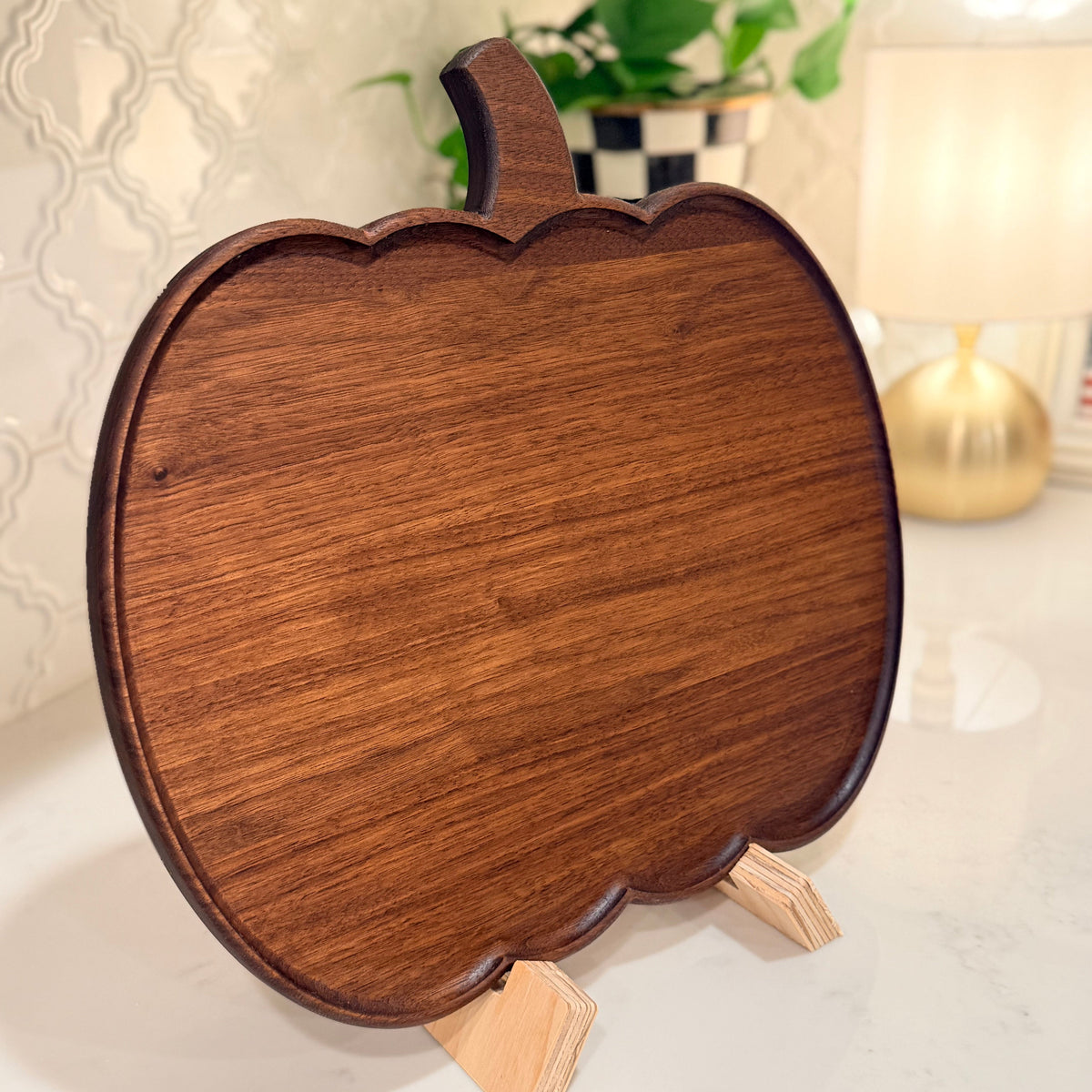 Pumpkin-Shaped Charcuterie Board – Personalized - Walnut, Maple, or Cherry