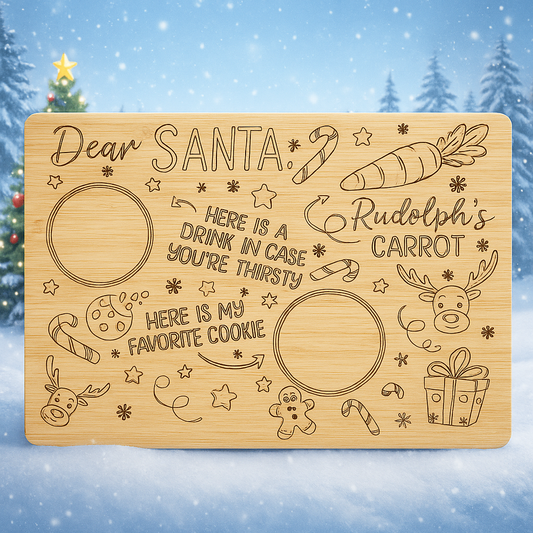 Dear Santa Tray – Bamboo Cutting Board