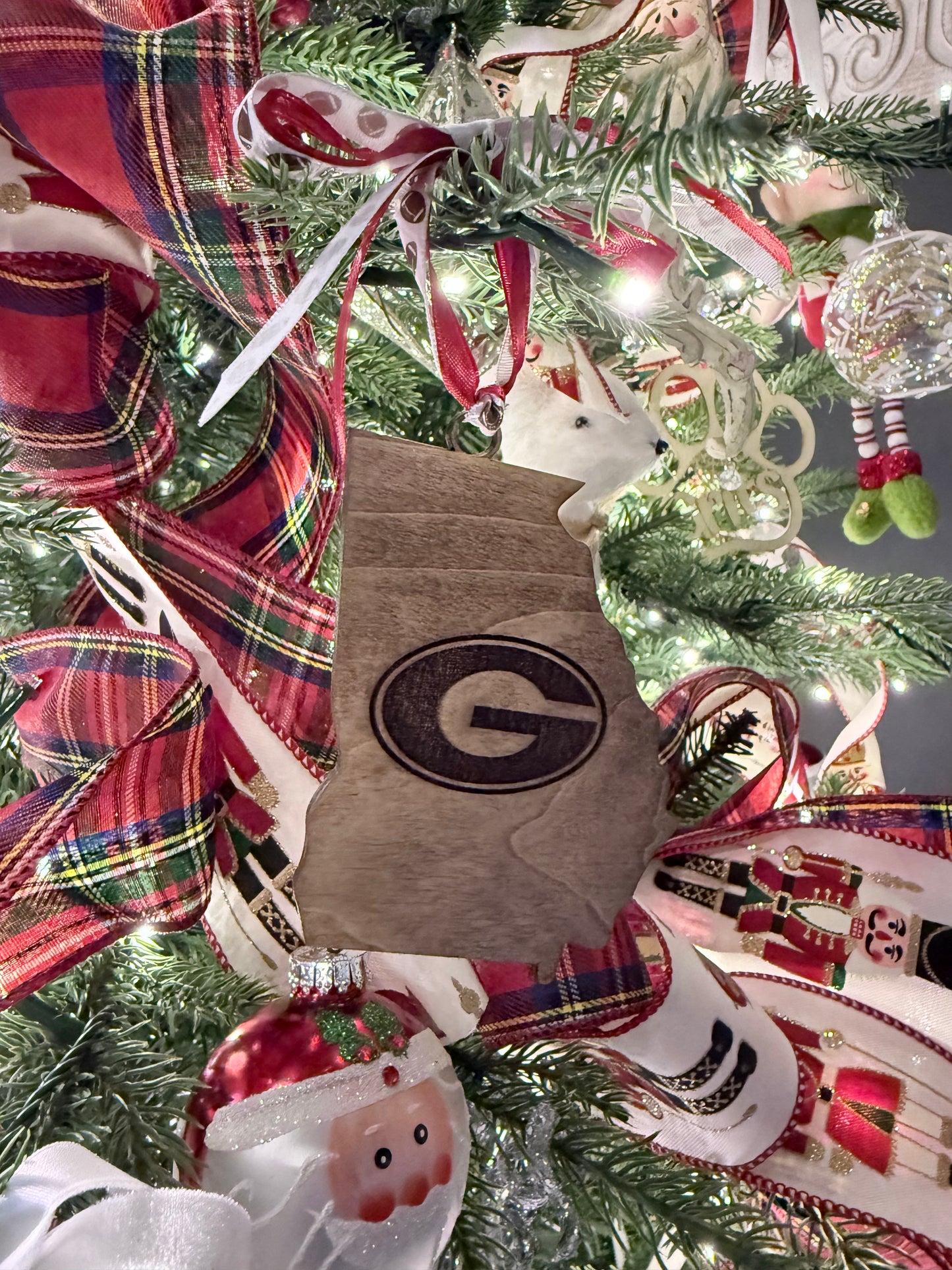 Georgia Football Christmas Ornament