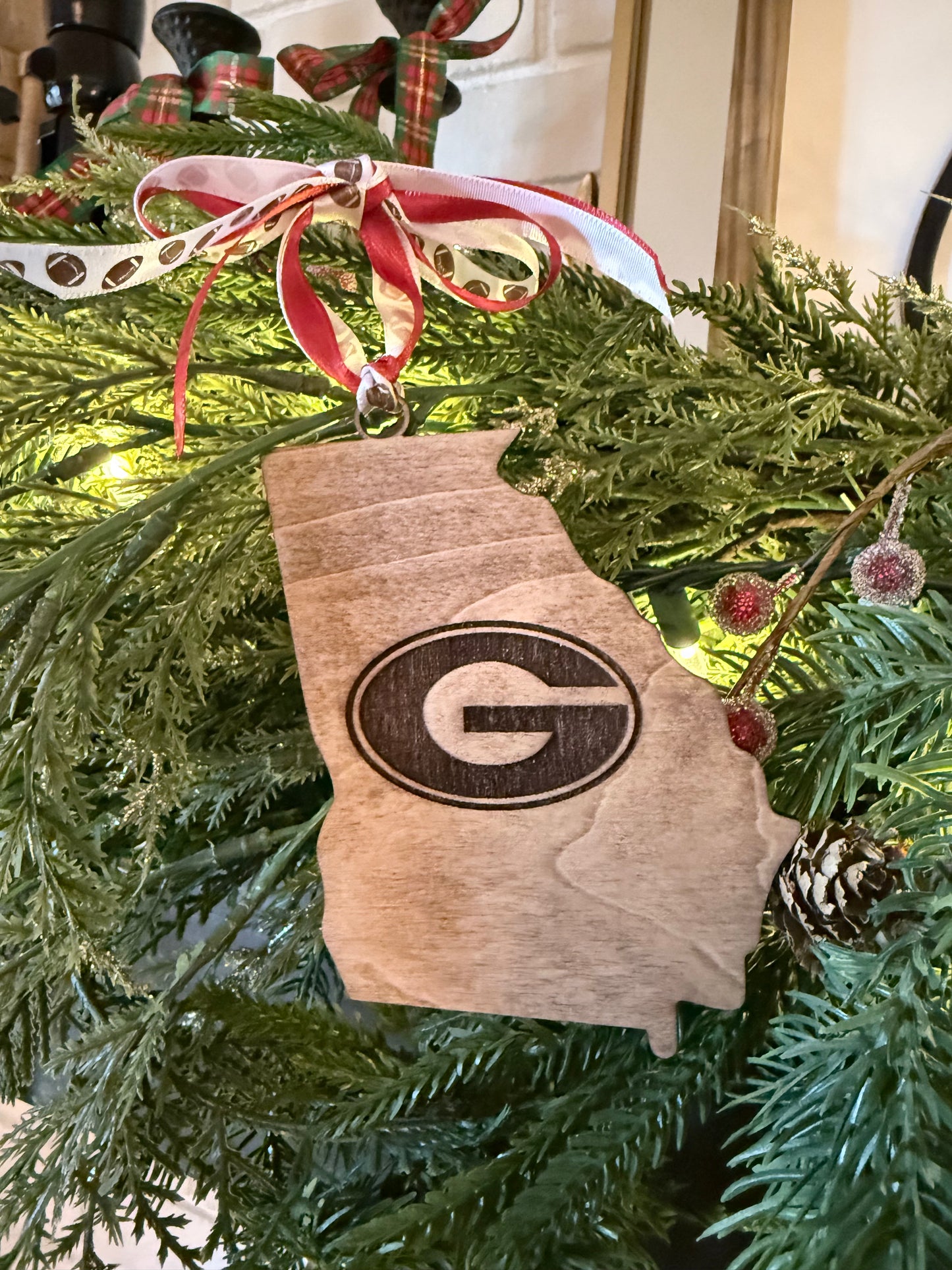 Georgia Football Christmas Ornament