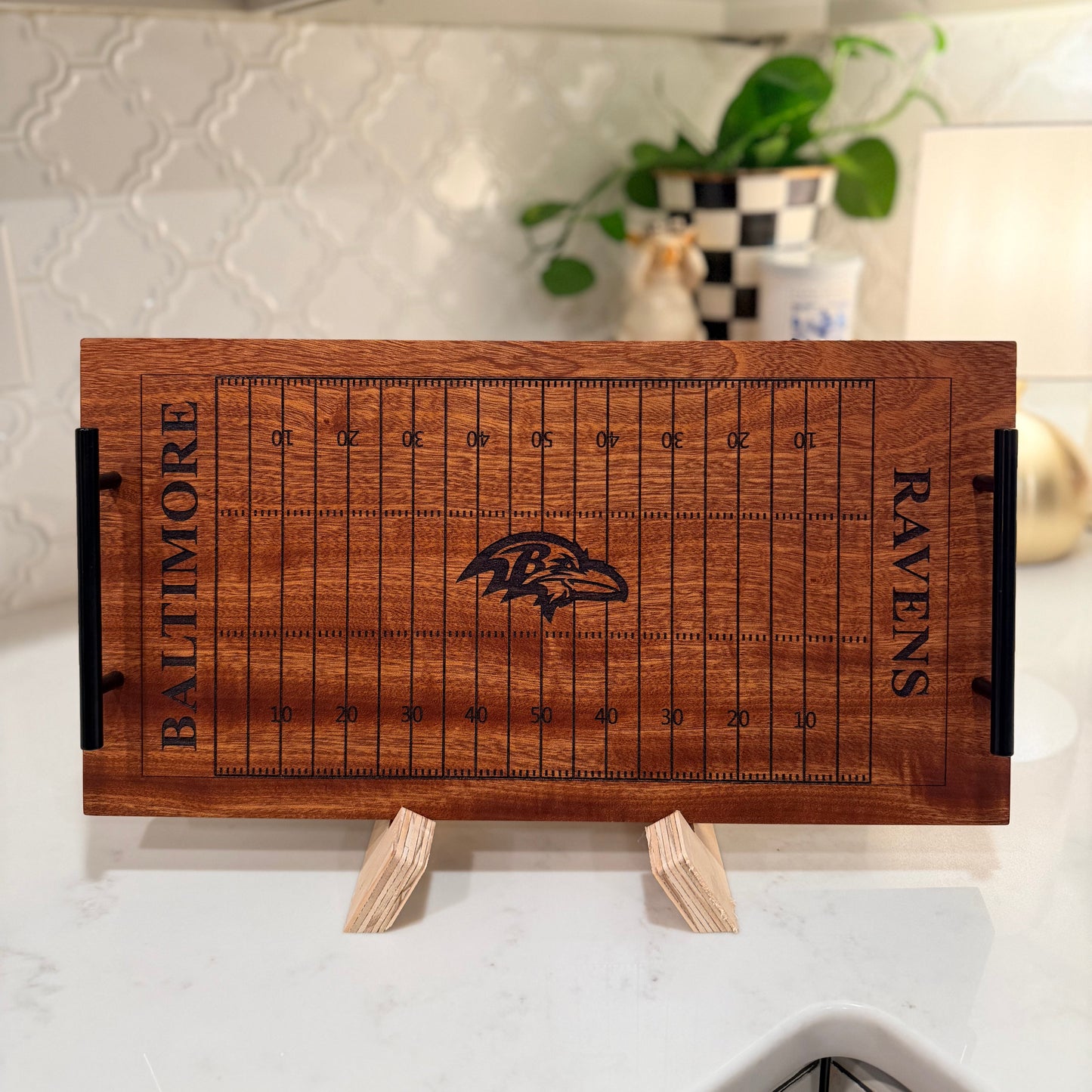 Football Field Serving Tray &amp; Charcuterie Board
