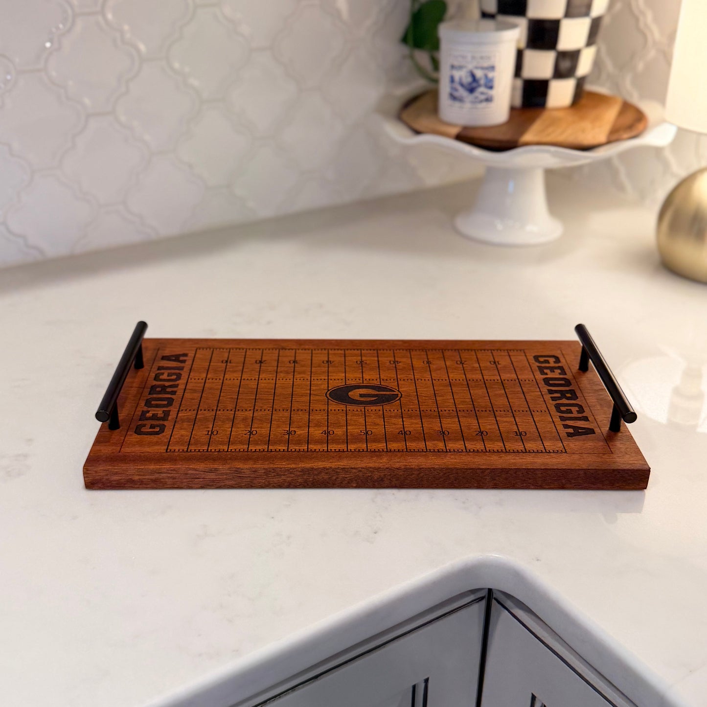Football Field Serving Tray &amp; Charcuterie Board