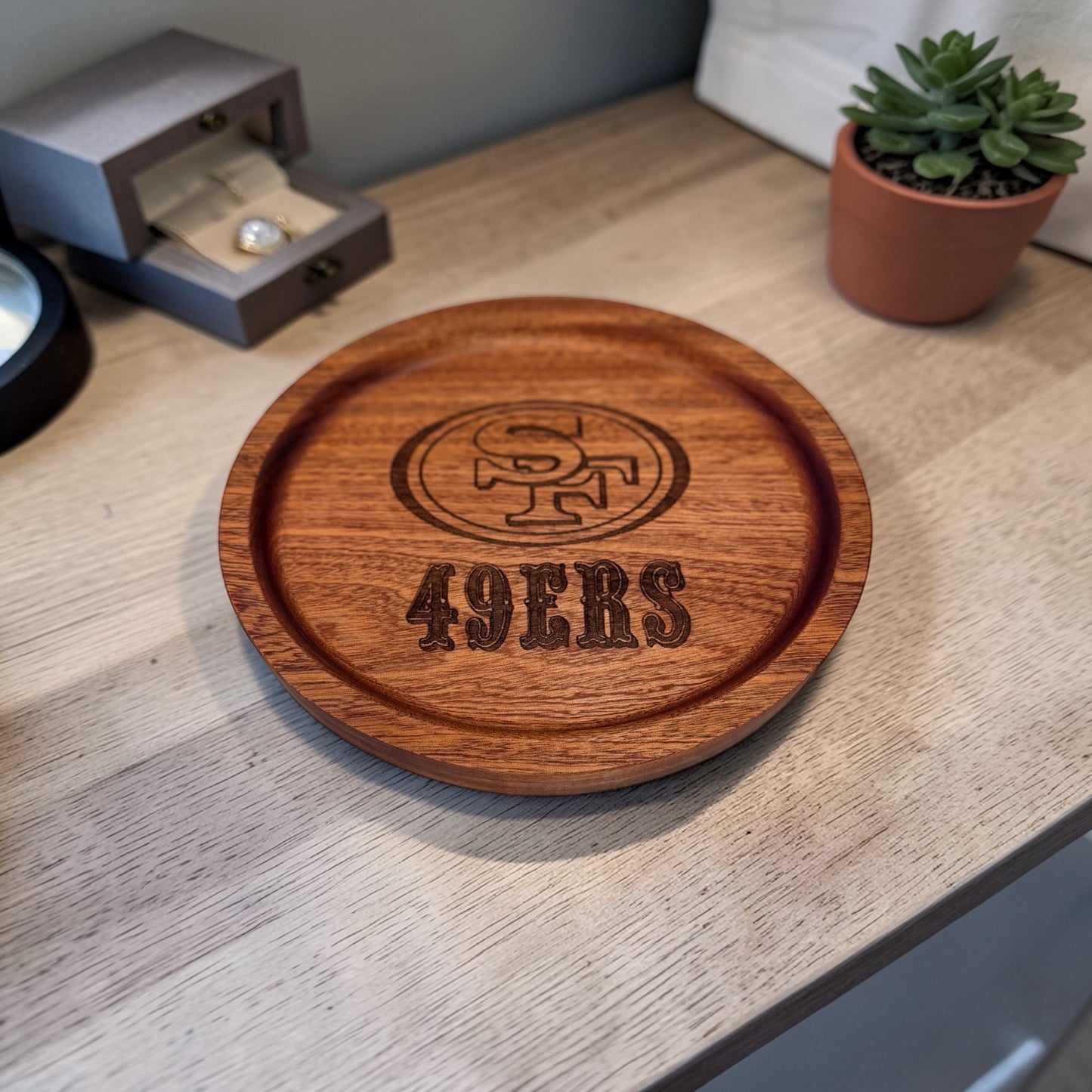 Handcrafted Wooden Catch-All Tray – Solid Walnut, Maple, Cherry or Sapele – Entryway, Desk, Nightstand Organizer
