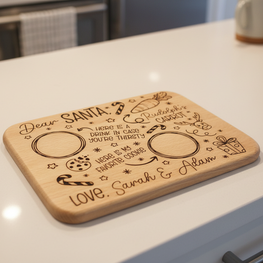 Dear Santa Tray – Bamboo Cutting Board
