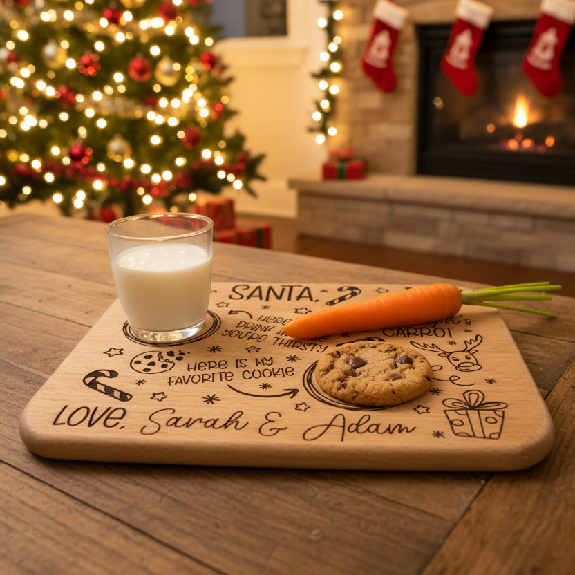 Dear Santa Tray – Bamboo Cutting Board
