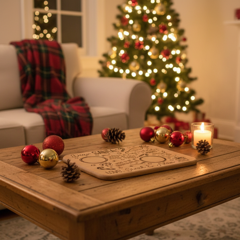 Dear Santa Tray – Bamboo Cutting Board